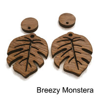 35mm Breezy Monstera Leaf - Walnut
