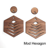 35mm Mod Hexagons - Walnut