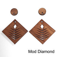 35mm Mod Diamond Pendant - Walnut