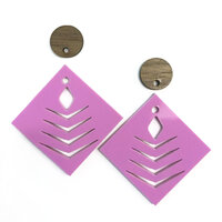 30mm Mod Diamond Pendant - Acrylic Pastals