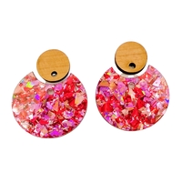 27mm Eclipse Earring Sets - Chunky Glitter with Drop Dots