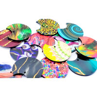 2 x Eclipse Earring Pendants 40mm - SuperNova Plus 14 Colour & Pattern Choices