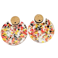 40mm Eclipse Earring Sets - Confetti Bubbles & Optional Drop Dots