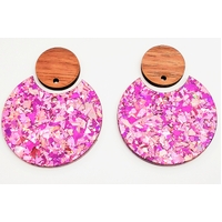 40mm Eclipse Earring Sets - Chunky Glitter with Optional 18mm Drop Dots