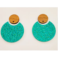 40mm Eclipse Earring Sets - Glitter Colour & Optional Drop Dots