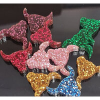 12mm Long Horn - Glitters - Laser Cut Cabochons