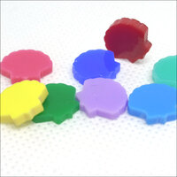 10 x 12mm Shell Laser Cut Acrylic Cabochons