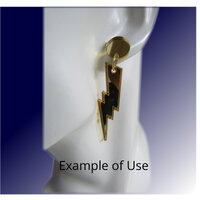 Lightning Bolts 25mm or 50mm Big Impressive Long Pendant Charms Laser Cut