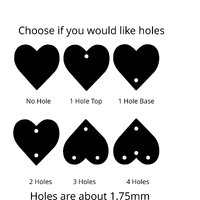20 x Heart Components 30mm - Choose Size and Colour