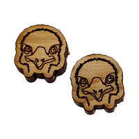 Emu Face 15mm - Wooden Cabochons