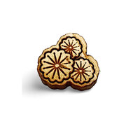 Wattle Bunch 16mm - Wooden Cabochons