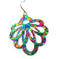 40mm Petals - Deep Party Glitters - Laser Cut Pendants