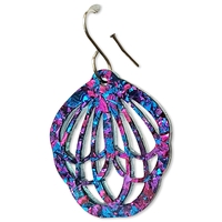 2 / 10  Large Loopy Earring Pendants in 4mm Deep Glitters 