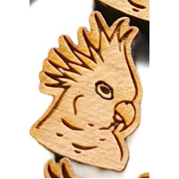 10 x Sulphur Crested Cockatoo -15mm x 11mm  Cabochons