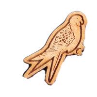 10 x Aussie Parrots  - 19mm x 11mm - Wooden Cabochon
