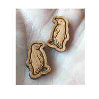 10 x Fairy Penguin Flatback on Cherrywood - 19mm x 13mm
