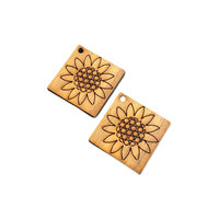 Sunflower Earring Pendant - Walnut Pendants - Various Styles