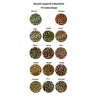2 or 10 -18mm Round Leopard Cabochons - 14 Colourways