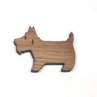 1 x Scottish Terrier - Laser Cut Blackwood 33mm x 25mm