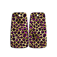2 x 25mm x 50mm Verona in a Rainbow of Leopard Acrylic