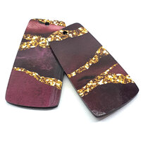 2 x 50mm Verona in Burgandy Geode
