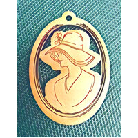Lady Lola 42mm Oval  Cameo - Pendant - Wood Choices