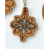 42mm Flower Cut Out Pendant - Wood Choices