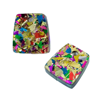 La Di Da Chunky Glitter Earring Small Pendant - Drop Dots  16mm