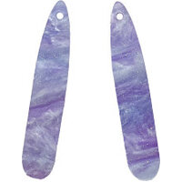 2 x 50mm Paddles -  9 Colours! - Shimmer Acrylic Earring Pendant Drops