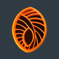  Elipse with Embossed Pleats - Polymer Clay  Cutter Tool
