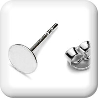Stud Earrings Flat Pad
