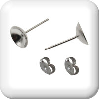 Bullet Clutch Earring Backs for Studs with Pad Rubber Earring Stoppers  Pierced Safety Backs K-231