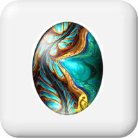 Oval Decorative Glass 