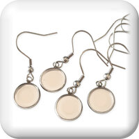 Earring Findings with Bezels, Pads, Bails etc